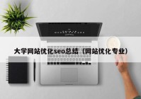 大学网站优化seo总结（网站优化专业）