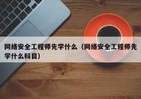 网络安全工程师先学什么（网络安全工程师先学什么科目）