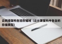 云网络架构包括存储域（云计算架构中包含的存储类型）