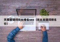 天爱关键词优化排名seo（优化关键词排名价）