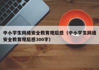 中小学生网络安全教育观后感（中小学生网络安全教育观后感300字）